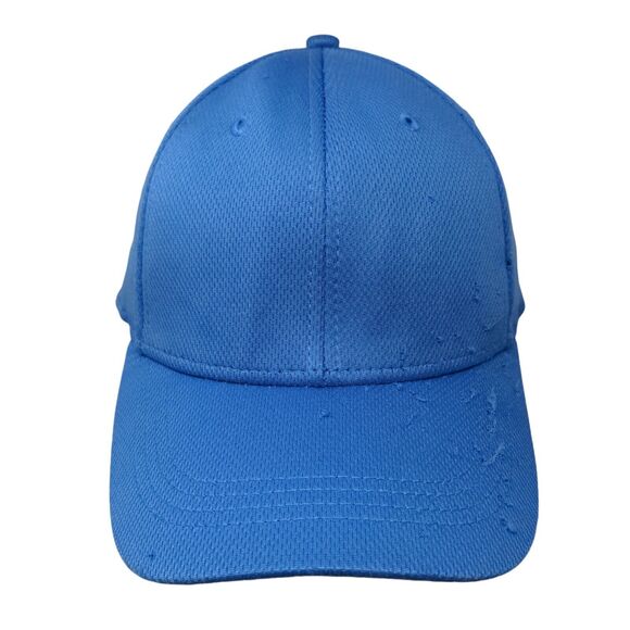 Athletic Works Fitted Hat Blue Small-Medium Solid 6 Panel Vent Holes - Picture 1 of 9